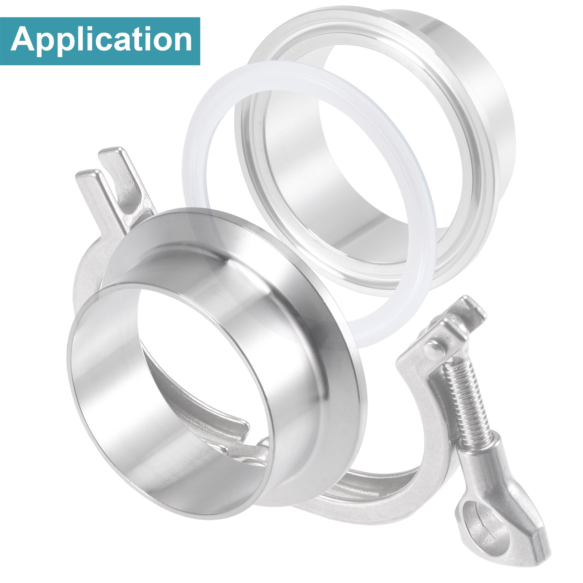 Unique Bargains Silicone Rubber Gaskets White 5Pcs 3.5"