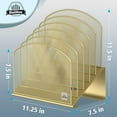 thumbnail image 2 of Tilt-down desktop file organizer, vertical file folder holder, metal frame file sorter, suitable for office and classroom desktop organization., 2 of 7