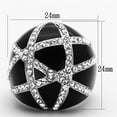 thumbnail image 2 of High polished (no plating) Stainless Steel Ring with Top Grade Crystal in Clear for Women Clear Stone Color Style TK1306 Size 5, 2 of 4