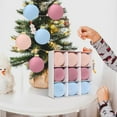thumbnail image 4 of 9Pcs 8CM Flocked Christmas Ball Ornaments Set, Multi-Color Hanging Decor, Retro Festive Baubles for Xmas Tree & Home Party Decoration, 4 of 6