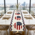 thumbnail image 1 of Amzcrzy Polyester Tablecloths America Independence Day Patriotism Table Runners 4Th of July Party Holiday Tablecloths Decorations for Kitchen Home Dining 13X72 Inches Red White and Blue Star, 1 of 6
