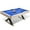 Blue, variant on Tuekys 7FT Pool Table, 84" Billiard Table with 2 Cue Sticks, Billiard Balls, Cues, Cleaning Brush, X-Legs