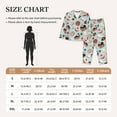 thumbnail image 4 of Pajama Sets for Women 2 Pcs, Donut cake Print Button Down Long Sleeve Sleepwear Lounge PJ Sets, 4 of 6