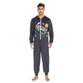thumbnail image 3 of FORMRS Onesies Pajama for Adults Unisex Hoodie Winter Jumpsuit One Piece Sleepwear, Sizes S-2XL, Black Record, 3 of 7