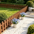 thumbnail image 4 of Yard Fence Small Fence Mini Garden Border Decorative Plastic Fencing Patio Landscape Edging Simple Assembly Portable Lawn Protection, Coffee, JKODE, 4 of 6