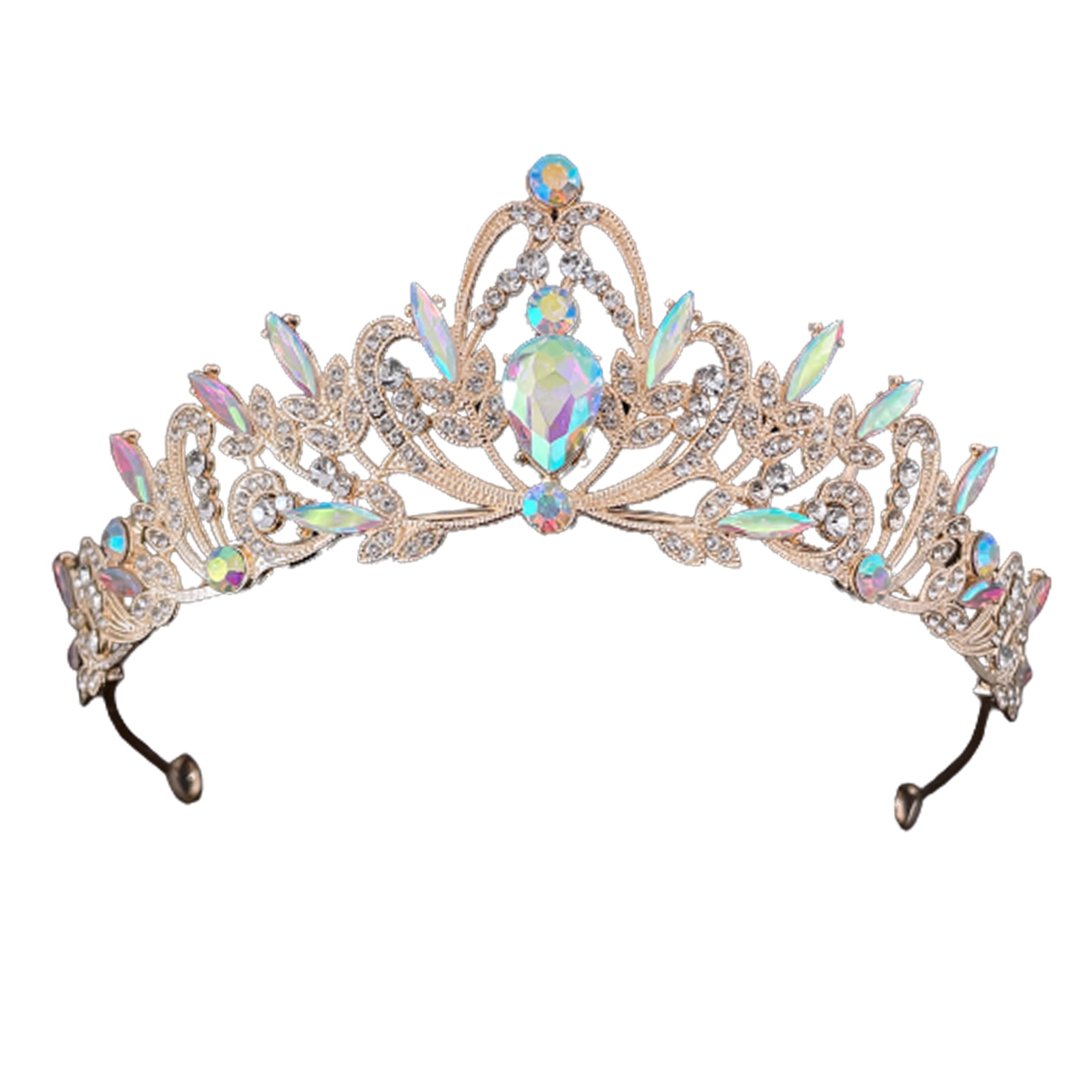 Rhinestone Wedding Crowns and Tiaras Baroque Queen King Tiara Crown Wedding Crown for or Wedding - Walmart.com