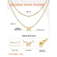 thumbnail image 5 of Silvora 14K Gold Plated Layered Letter Initial Pendant Necklaces for Women Stackable Layer Necklace Delicate Jewelry Birthday Christmas Valentines Gifts for Her, 5 of 8