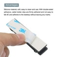 thumbnail image 4 of Unique Bargains 3pcs Cable Clips Cord Clips Organizer for Desk, PVC Adhesive Wire Holders, 84mm White, 4 of 7