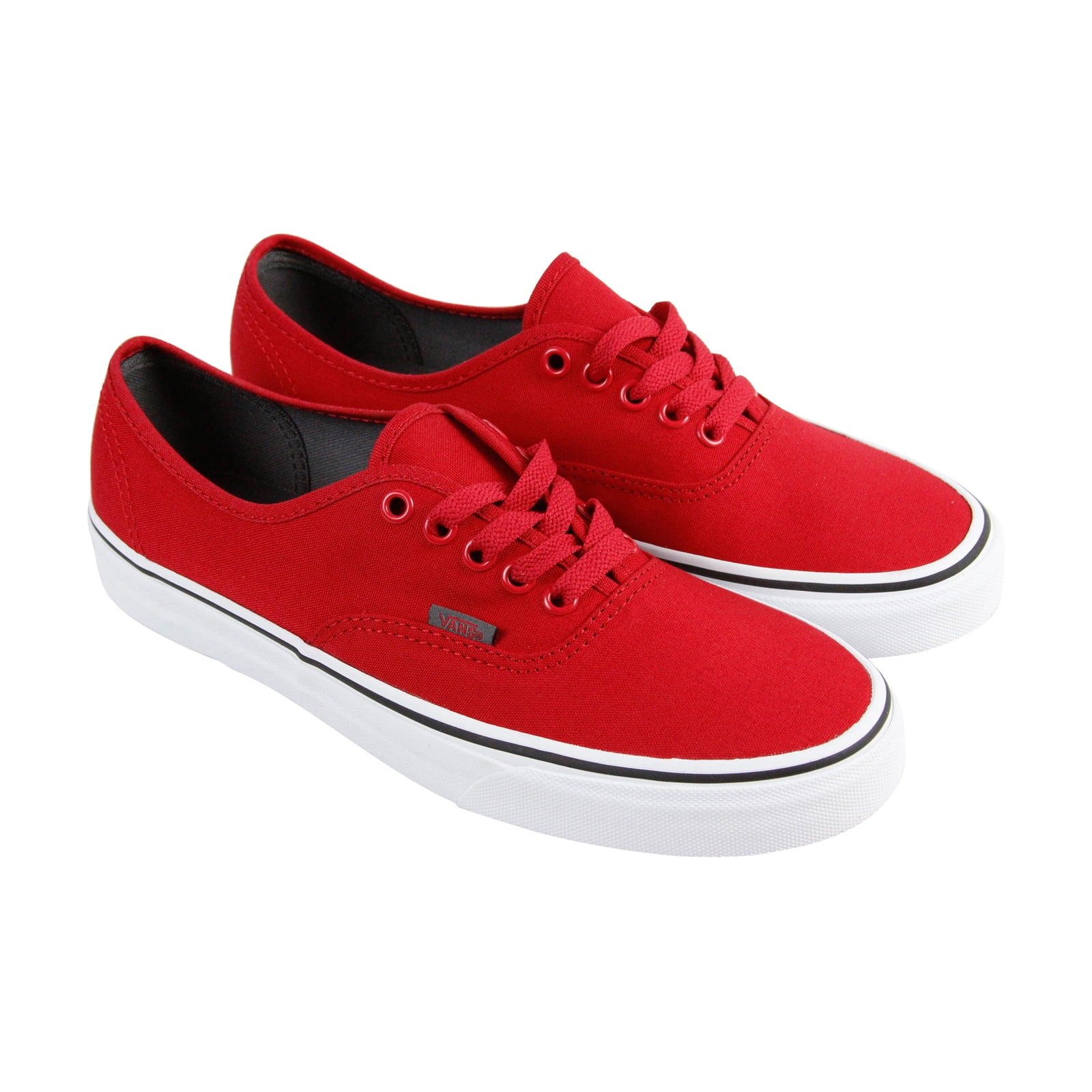 Vans - Vans Authentic Sport Mens Red Canvas Lace Up Lace Up Sneakers