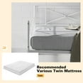 thumbnail image 6 of Costway Metal Daybed Frame Twin Size Slat Support Mattress Foundation Living Room White, 6 of 9