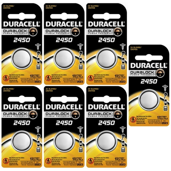 Duracell Lithium Battery Security 3 Volt DL2450B 1 Each (Pack of 7)