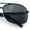 All Black, variant on Mens Air Force Classic Narrow Rectangle Officer Cop Metal Rim Sunglasses All Black