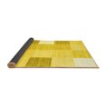 thumbnail image 2 of Ahgly Company Indoor Square Checkered Yellow Modern Area Rugs, 3' Square, 2 of 4
