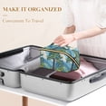 thumbnail image 3 of FORMRS Makeup Bag Travel Cosmetic Organizer for Women Fold Flat Zipper Pouch with Handle, Blue Mountain, 3 of 8
