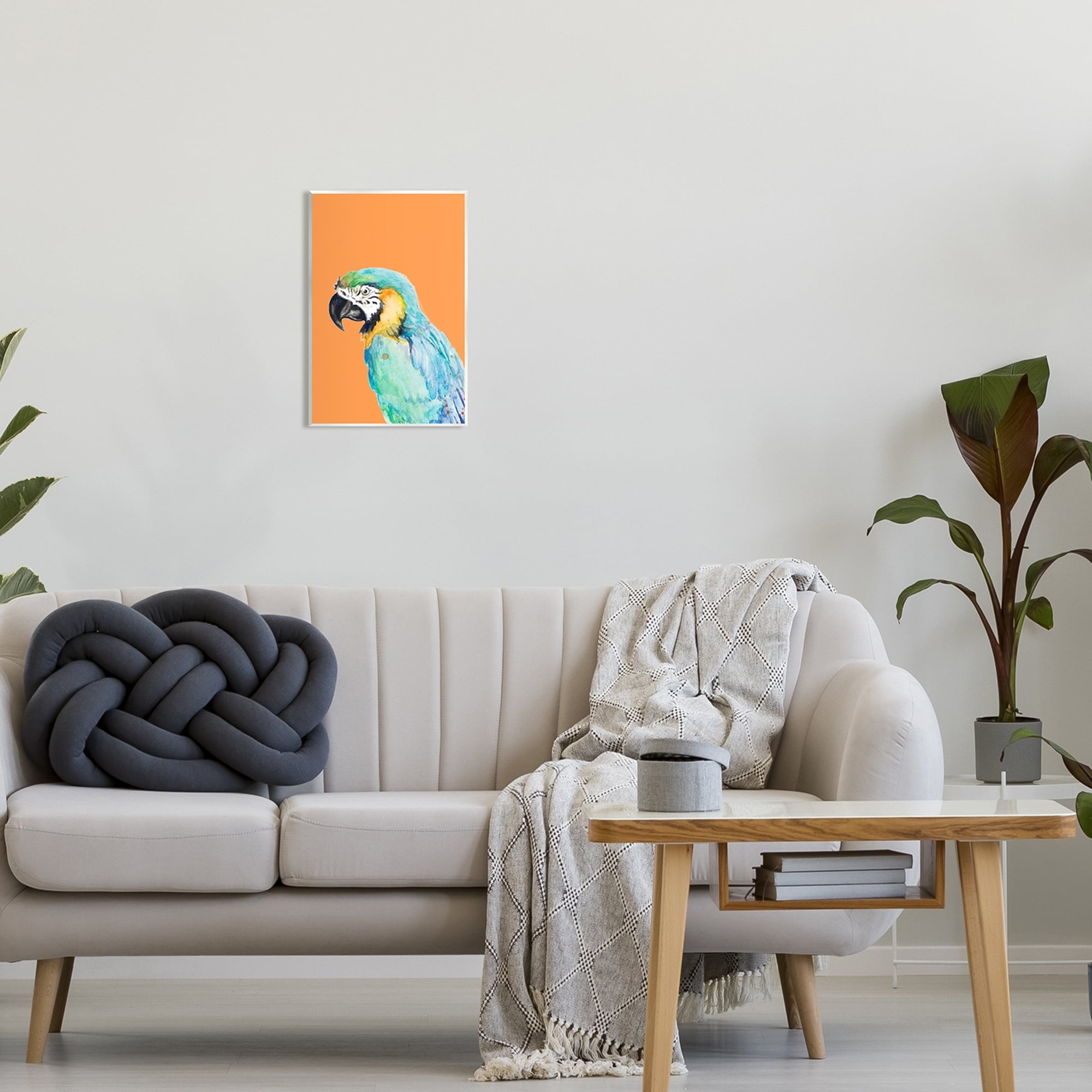 Stupell Industries Tropical Macaw Parrot Portrait Bold Rainforest Bird Graphic Art Unframed Art Print Wall Art, Design by Patricia Pinto