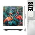 thumbnail image 2 of Bathroom Scale, Highly Accurate Digital Body Scale,Precisely Measures Weight up to 400 lbs-Tropical Jungle, Two Pink Flamingos In Black Background, 2 of 4
