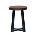 thumbnail image 4 of Pemberly Row 18" Solid Wood Distressed Wood Kitchen Stool - Mahogany, 4 of 6