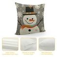 thumbnail image 4 of Nawypu  Gray Christmas Pillow Covers Snowman Throw Pillow Case Let It Snow Merry Christmas Hello Winter Cushion Cover Case for Home Farmhouse Couch Sofa Car, 4 of 5