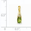 thumbnail image 3 of 14k Yellow Gold Peridot and Diamond Pendant Charm, 3 of 3