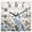 Light Beige, variant on Blue Floral Spring Wooden Wall Clock Silent Non Ticking, Summer Botanical Flower Vintage Square Wall Clocks Battery Operated, Decor Clock for Home Office, Living Room, Kitchen, 10 Inch