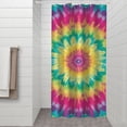 thumbnail image 2 of Colorful Rainbow Tie Dye Spiral Pattern Shower Curtain 36"x72" ,Bathroom Decorative Shower Curtains Set with 12 Hooks,Modern Waterproof Washable Shower Curtain, 2 of 6