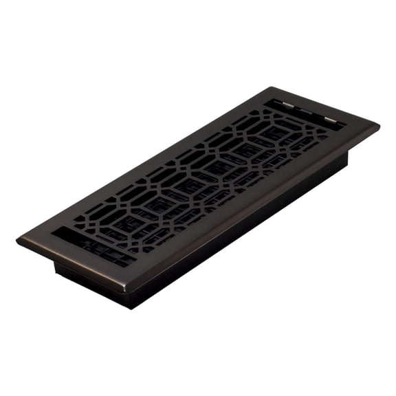 Decor Grates NGH412-RB New Gothic Floor Register, 4x12 Inches, Rubbed Bronze Finish