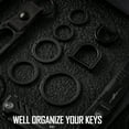 thumbnail image 5 of Key Unity Key Rings, 5 Pack Titanium Split Side Pushing Key Rings for Key Carabiner Flashlight Knife Dog Tag Ring Black (1.04''-1pc,0.75''-2pcs,0.53''-2pcs), 5 of 7