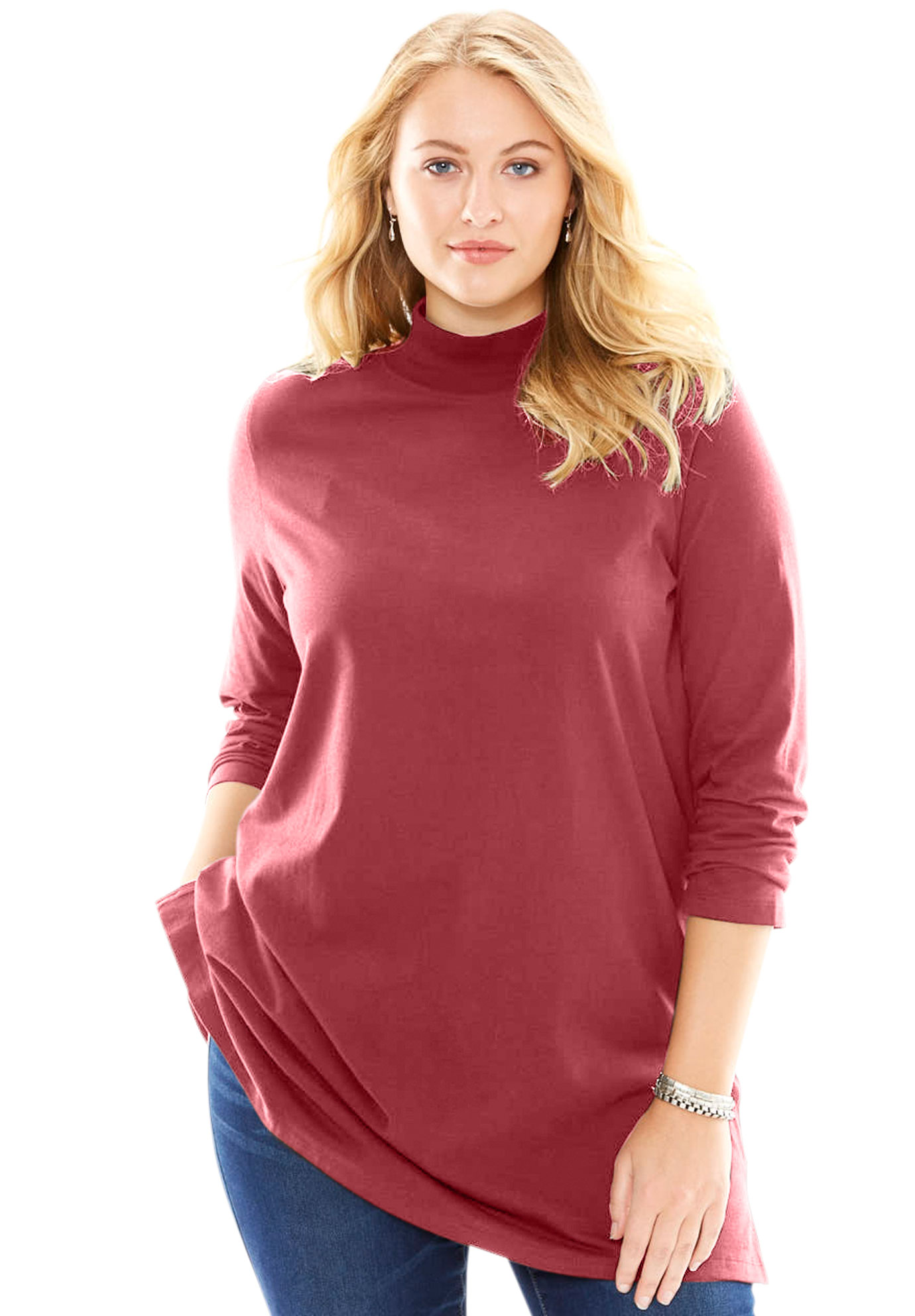 cotton turtleneck tunics