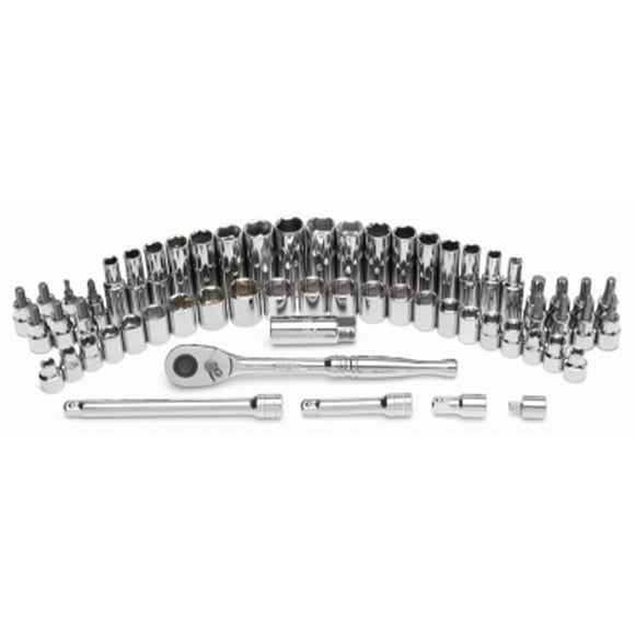 Master Mechanic Ensemble d'Outils de Prise SAE de Mécaniciens, 60 Pcs, Embouts d'Entraînement de 3/8 Po