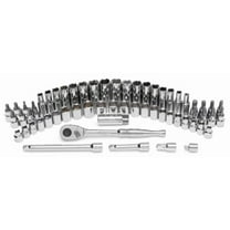 Master Mechanic 60 Piece Mechanics SAE Socket Tool Set, 3/8" Drive Bits