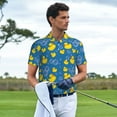 thumbnail image 3 of Gaeub Rubber Duck Print Men's Polo Shirts, Short Sleeve Golf Performance Shirts,Stretchy Golf Shirts,Casual Summer Beach Shirts-, 3 of 6
