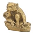thumbnail image 5 of Estatua de mono de latón, imagen vívida, figuritas de mono de tamaño pequeño de alta dureza para colección de decoración del hogar, regalos de exhibición, 5 of 5