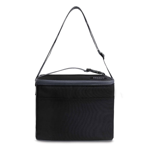 PackIt Freezable, Polycanvas Lunch Cooler with Welded Liner, 9 Can Capacity, Black, A Practical Choice for School Lunches and Activities