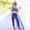 Blue, variant on Girls Dance Leggings Fashion Laser Leopard Sequin Printed Gym Active Skinny Pants Practice Wear Tight High Stretchy Kids Casual Trousers Age 3-16Y