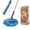Blue, variant on Mop with 2 Heads, Easy Wringing Twist Mop, with 57.5 inch Long Handle, Wet Mops for Floor Cleaning, Commercial Household Clean Hardwood, Vinyl, Tile, and