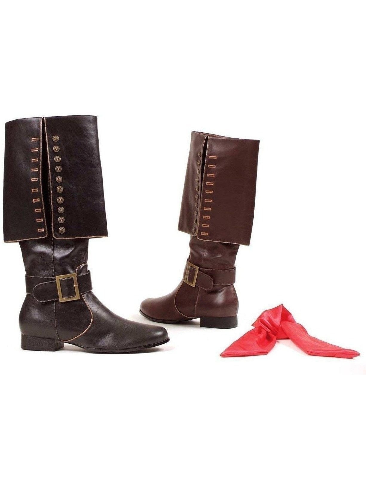 Ellie Shoes E121Captain Men 1 Heel Knee High Boots Black