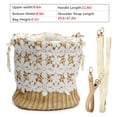 thumbnail image 6 of Gustave Straw Beach Bag Crossbody Handbag for Women Summer Boho Lace Woven Tote Purse Top Handle Bucket Shoulder Bag Satchel with Drawstring, 6 of 6