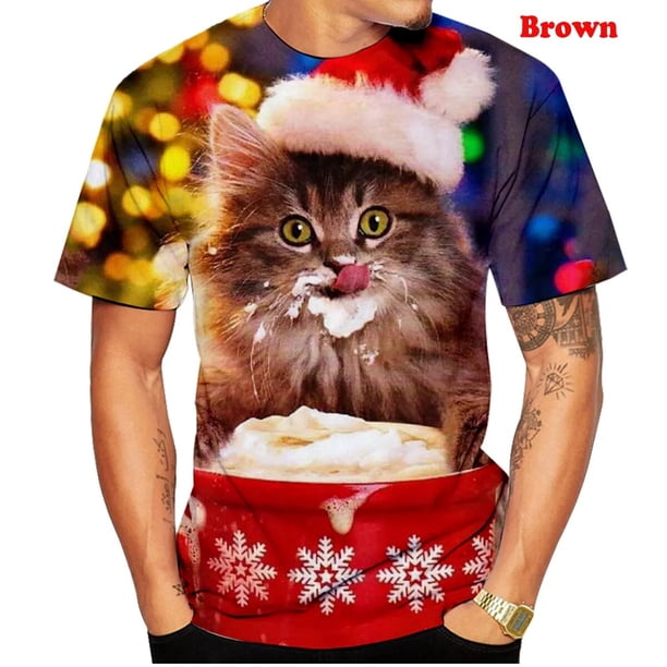 ¡Feliz Navidad! Camiseta 3D de Navidad para hombres/mujeres/niños, camiseta Unisex de manga corta con personalidad, divertida camiseta de dibujos animados