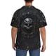 thumbnail image 3 of Fotbe Ornate Dark Skull Book Camisa Estampada de Manga Corta para Hombre, Casual de Verano, Estilo Playero, Sin Arrugas-X-Large, 3 of 5