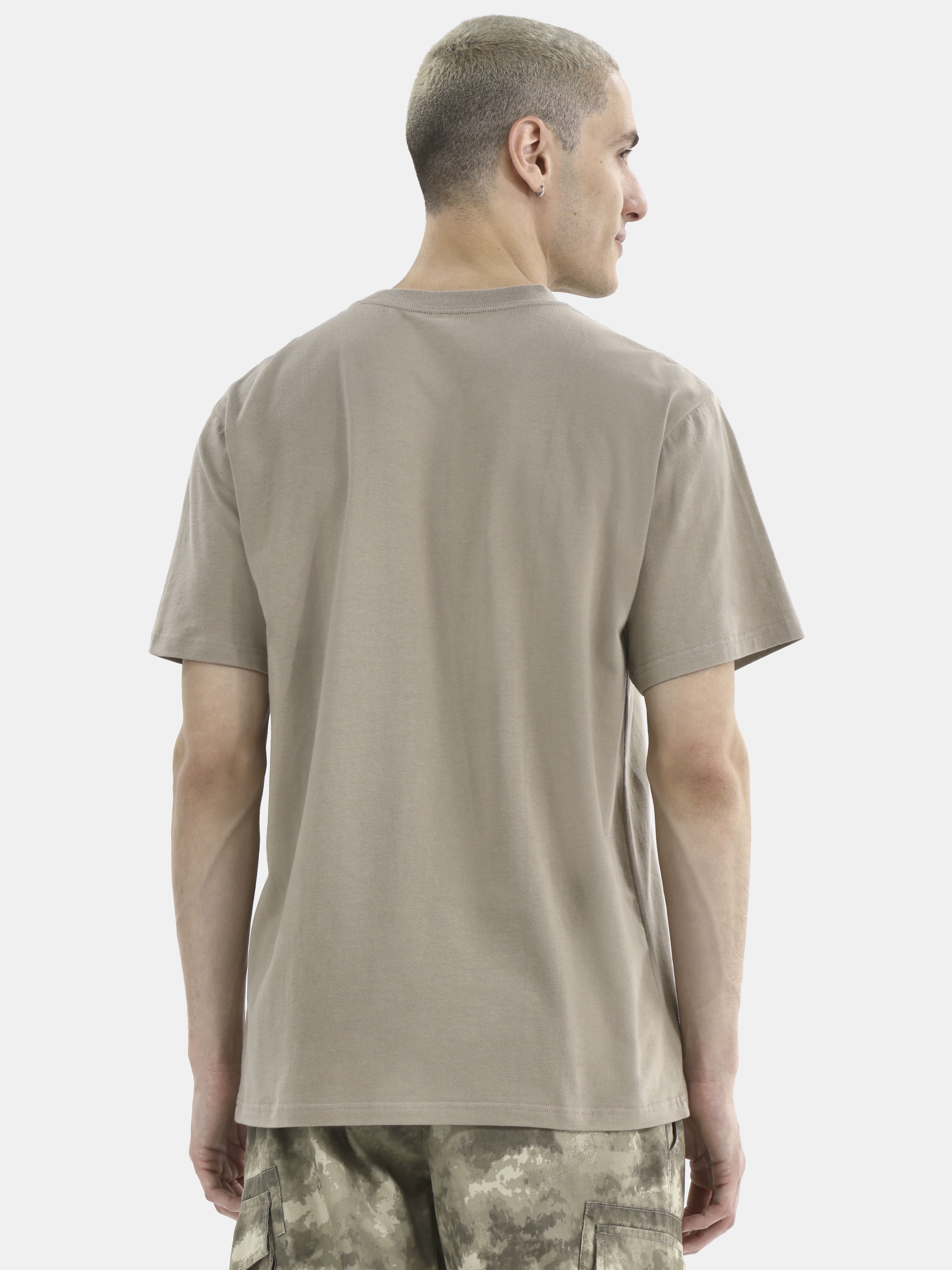 No Boundaries Flat Grey Basic Crewneck Undershirts with Short Sleeves, 2-Pack, Men's