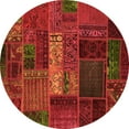 thumbnail image 1 of Ahgly Company Indoor Round Oriental Orange Modern Area Rugs, 8' Round, 1 of 4