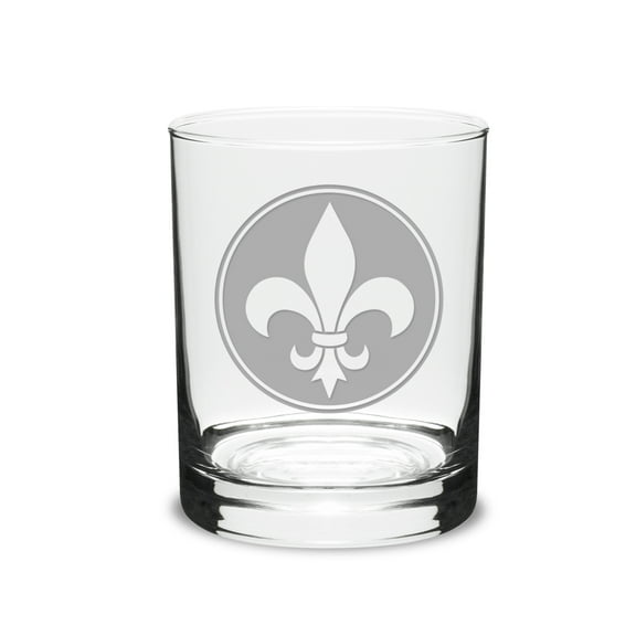 Fleur de Lis Deep Etched Classic Whiskey Decanter