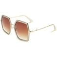 thumbnail image 1 of FEISEDY Women Large Hexagon Inspired Sunglasses Fashion Irregular Design Style Geometric B2503, 1 of 6