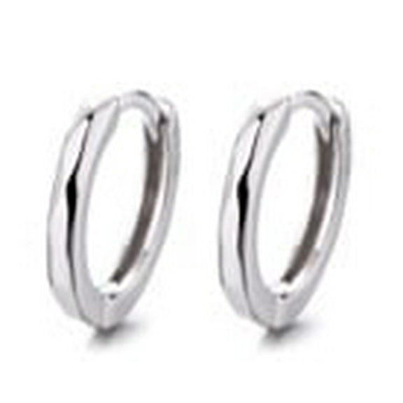 Solid Sterling Silver Huggie Hoop Earrings