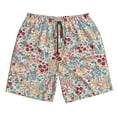 thumbnail image 5 of Goofa Trendy Floral Design Printed Mens Swim Trunks Summer Quick Dry Short Beach Swimwear Bathing Suits-3X-Large, 5 of 9