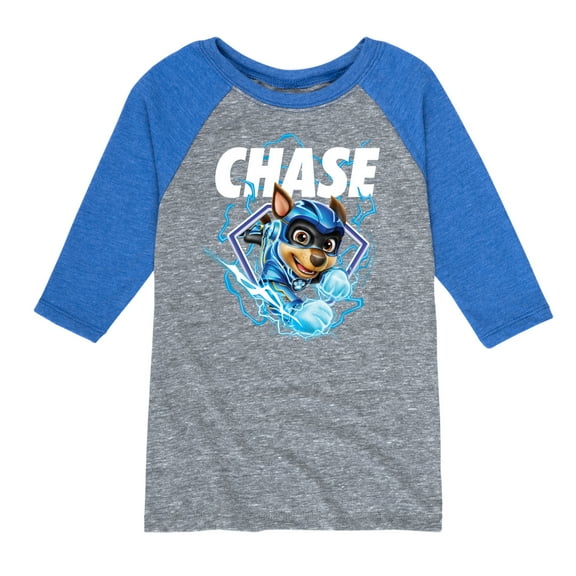 Paw Patrol The Movie - Chase Lightning - Toddler & Youth Raglan Graphic T-Shirt