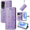 thumbnail image 2 of Funda Cartera FOXDOCK para Honor 90 Lite , Flip PU con Relieve de Gatos y Perros, Tarjetero y Soporte, 2 of 6