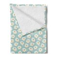 thumbnail image 2 of Popcorn Soft Flannel Fleece Blanket, Dream Food of the Movie Night Snacks Tasty Cinema Treats Entertainment, Cozy Plush for Indoor and Outdoor Use, 50" x 60", Eggshell Tan Pale Blue, by Ambesonne, 2 of 5
