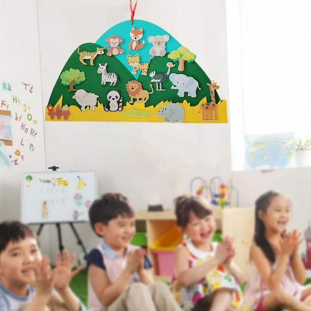 Tablero Ocupado para Bebés con Ganchos, Juguetes Educativos, de Historias para Agarrar para Niños, Niñas - Pradera CUTICAT sentí tablero ocupado
