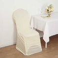 thumbnail image 6 of BalsaCircle Ivory Ruched Swag Back Premium Spandex Stretchable Banquet Chair Cover Party Events Decorations Supplies, 6 of 8